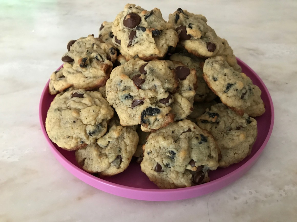 Oreo Cream Cheese Cookies on a plate